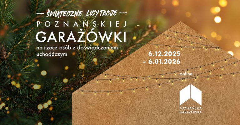 Świąteczne licytacje Garażówki dla osób z doświadczeniem uchodźczym